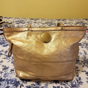 Coach gold purse
